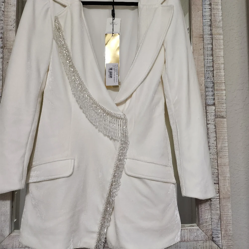Patbo Velvet Beaded Blazer Dress - Picture 6 of 14